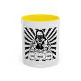 Coffee Mug — 'God Money Power' Bandana Jesus Black Accent Mug (11/15oz)