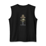 God Money Power Muscle Tank — Inspirational Faith & Hustle Graphic Tank Top