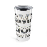 20oz Stainless Tumbler — 'Money Power' Metallic Text Travel Mug