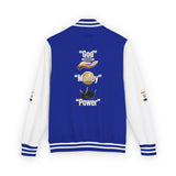 Letterman Jacket — 'War Money Power' Crown Graphic Varsity Jacket