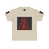 Graphic Tee - Red Mystic Hooded Figure Streetwear