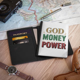 God Money Power Passport Cover — Faith & Prosperity Travel Wallet