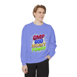 GMP God Money Power Colorblock Sweatshirt — Inspirational Faith & Hustle Crewneck