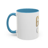GMP Gold Accent Coffee Mug – "God Money Power" Inspirational Ceramic Cup