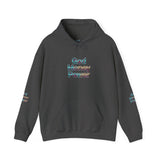 God Money Power Hoodie — Inspirational Graphic Pullover with Script on Sleeves