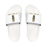 Men's 'God - Money - Power' White Slide Sandals — Removable Strap Casual Slides