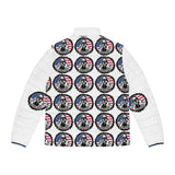 Men's Puffer Jacket — Patriotic American Seal Graphic All-Over Print