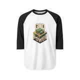 God Power Baseball Tee — Vintage Retro Faith Raglan Shirt