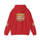 Hoodie — "God Money Power" Gold Emblem Pullover