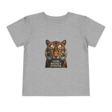 Toddler Tee — Tiger Face "God Money Power" Graphic