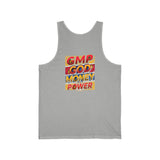GMP God Money Power Graphic Tank Top — Bold Retro Typography Summer Tank
