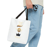 Inspirational 'God, Money, Power' Graphic Tote Bag