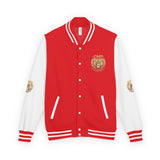 Tiger Crest Letterman Jacket — GMP "Good Money Power" Red & White Varsity