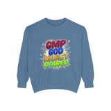GMP God Money Power Colorblock Sweatshirt — Inspirational Faith & Hustle Crewneck