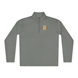Quarter-Zip Pullover — 'God Money Power' Gold Crest