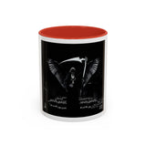 Angel Of Death Grim Reaper Black Accent Coffee Mug — Dark Gothic Scythe Design (11/15oz)