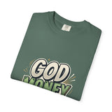 God Money Power Graphic T-Shirt — Bold Retro Faith & Hustle Tee