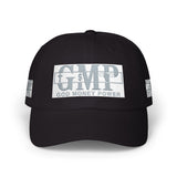GMP 'God Money Power' Distressed Classic Dad Cap — White Baseball Hat