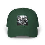 Angel Of Death Classic Dad Cap — Vintage Floral Skull Embroidered Baseball Hat