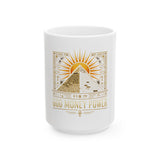 God Money Power Pyramid Ceramic Mug — 11oz & 15oz Inspirational Coffee Cup