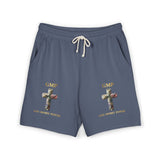 Religious Cross Sweat Shorts — "GMP God Moves Power" Garment-Dyed Fleece