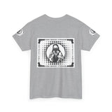 Graphic Tee — “God Money Power” Retro Stencil Jesus Streetwear T‑Shirt