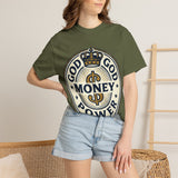 God Money Power T-Shirt — Crown Emblem Graphic Tee (God • Money • Power)