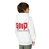 Youth Hoodie - GMP (God Money Power) Bold Red Graphic