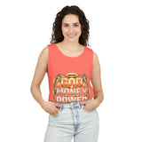 God Money Power Tank Top — Bold Gold Faith & Hustle Graphic