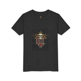 Youth Tee — 'God Money Power' Skull Graphic Shirt