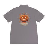 Halloween Pumpkin Polo Shirt — "GMP God Money Power" Graphic Men’s Sport Polo