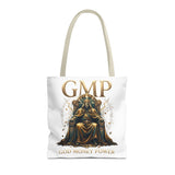 GMP 'Gold Money Power' Tote Bag — Luxurious King on Throne All-Over Print