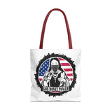 Patriotic 'God Money Power' Tote Bag - Americana Streetwear Canvas Tote