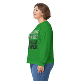 Long Sleeve Tee — "Put God First, Hustle for the Money, Put Yourself in Power" Inspirational Faith & Hustle Top
