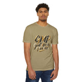 T-Shirt — GMP "God Money Power" Gold Script Graphic