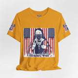 God Money Power Tee — Patriotic Bandana Saint Graphic T-Shirt