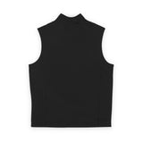 God Money Power- Men's Soft Shell Vest — Small American Flag Patch Chest