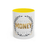 Coffee Mug — 'God Money Power' Laurel Accent Ceramic Mug (11/15oz)