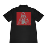 Polo Shirt — Religious Graphic 'God Money Power' Chest & Back Print