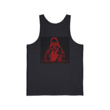 Red Saint Graphic Tank Top – Dark Religious Art Tee