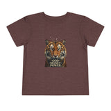 Toddler Tee — Tiger Face "God Money Power" Graphic