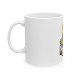 God Power Mug — Coffee Cup with Cash Stack Religious Humor Design