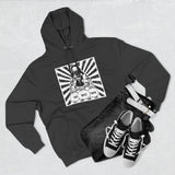 Hoodie “God Money Power” Graphic Pullover — Retro Boxing Design