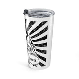 20oz Tumbler — Black & White Street Art Saint Design (Money Prayer Motif)