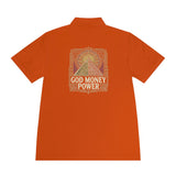 God Money Power Pyramid Polo — Men's Spiritual Graphic Sport Polo