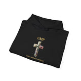 God Moves in Mysterious Ways Cross Hoodie — Floral Cross Religious Pullover