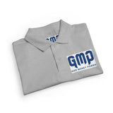 Kids White Polo Shirt with 'GMP Good Money Power' Navy Logo — Youth DryBlend® Jersey