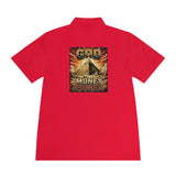 God Money Power Pyramid Polo Shirt — Vintage Pyramid Graphic Men’s Sport Polo