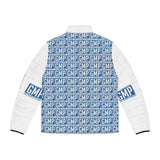 GMP Branded Puffer Jacket — All-Over Logo Men's Winter Coat