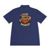 God Money Power- Pumpkin Halloween- Polo Shirt